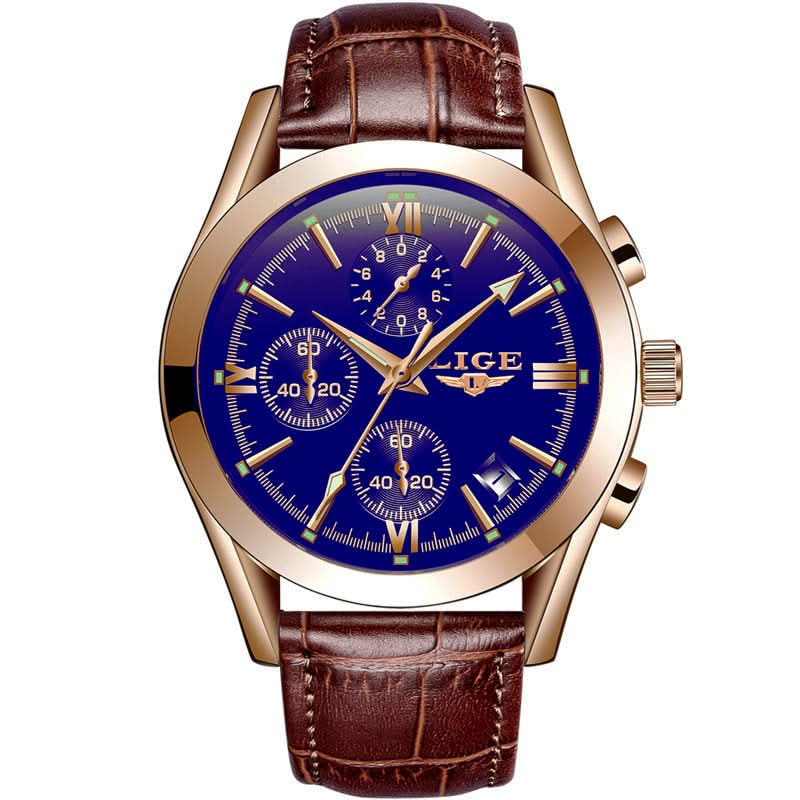 Men’s Quartz Chronograph Watch – Stainless Steel Business Timepiece