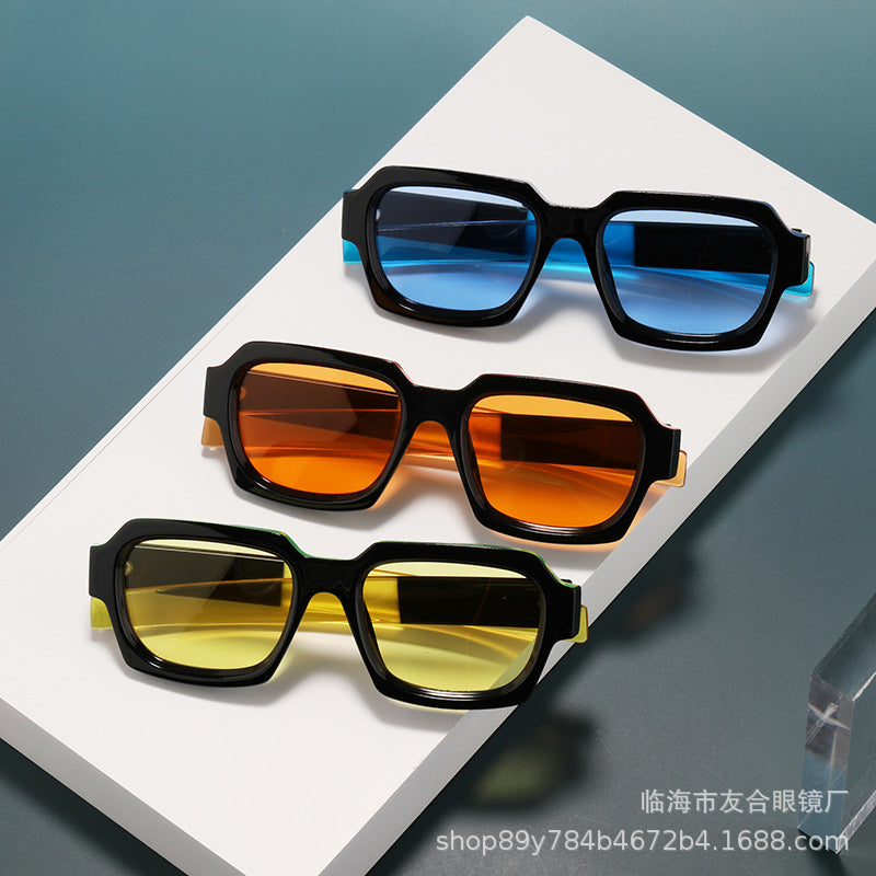 Retro Party Colorful Street-Style Sunglasses – Trendy UV-Protective Fashion Eyewear