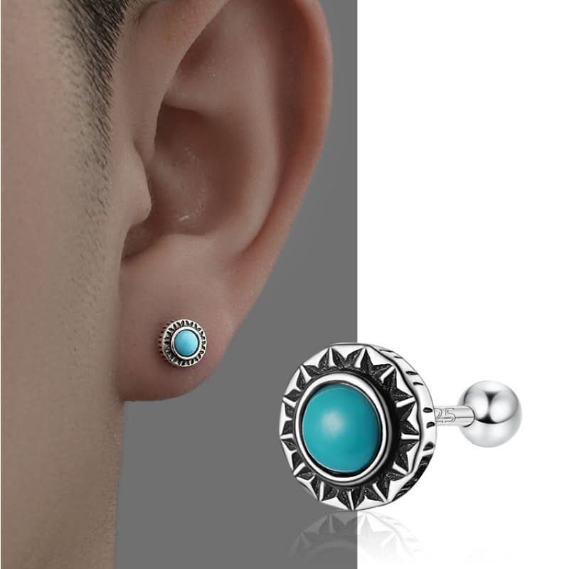 Unisex Retro Green Ear Studs