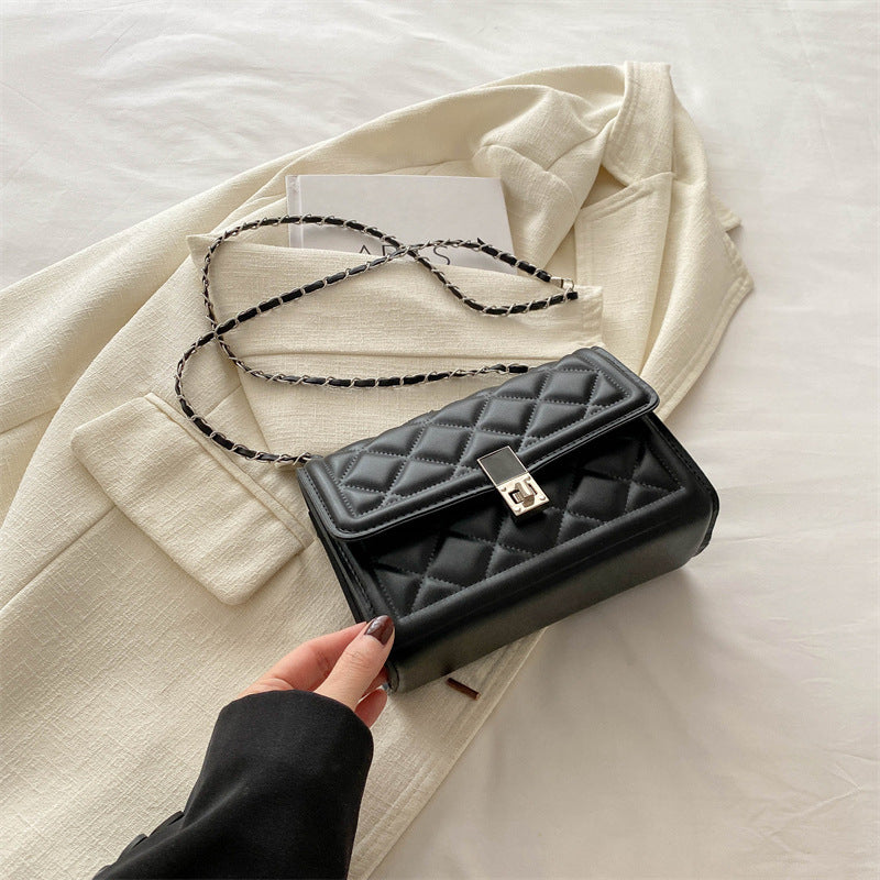 Trendy Chain Shoulder Bag – Women’s PU Small Square Crossbody for Daily Wear