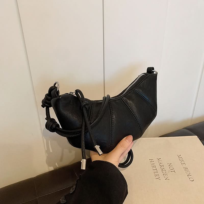 Women’s Retro PU Leather Dumpling Bag – Trendy Small Shoulder Bag