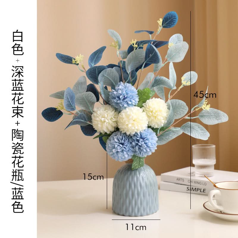 Ceramic Vase with Artificial Flowers