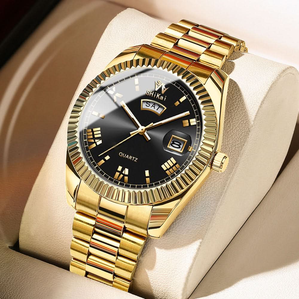 Men’s Luminous Quartz Business Watch – Dual Calendar