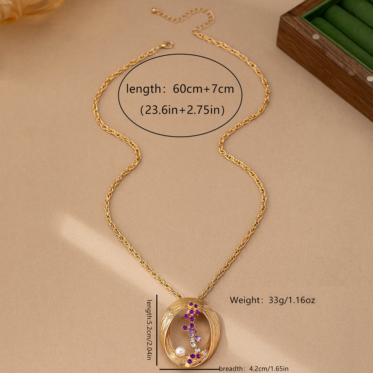 Vintage Pearl Pendant Necklace – Elegant Gold Statement Jewelry for Women