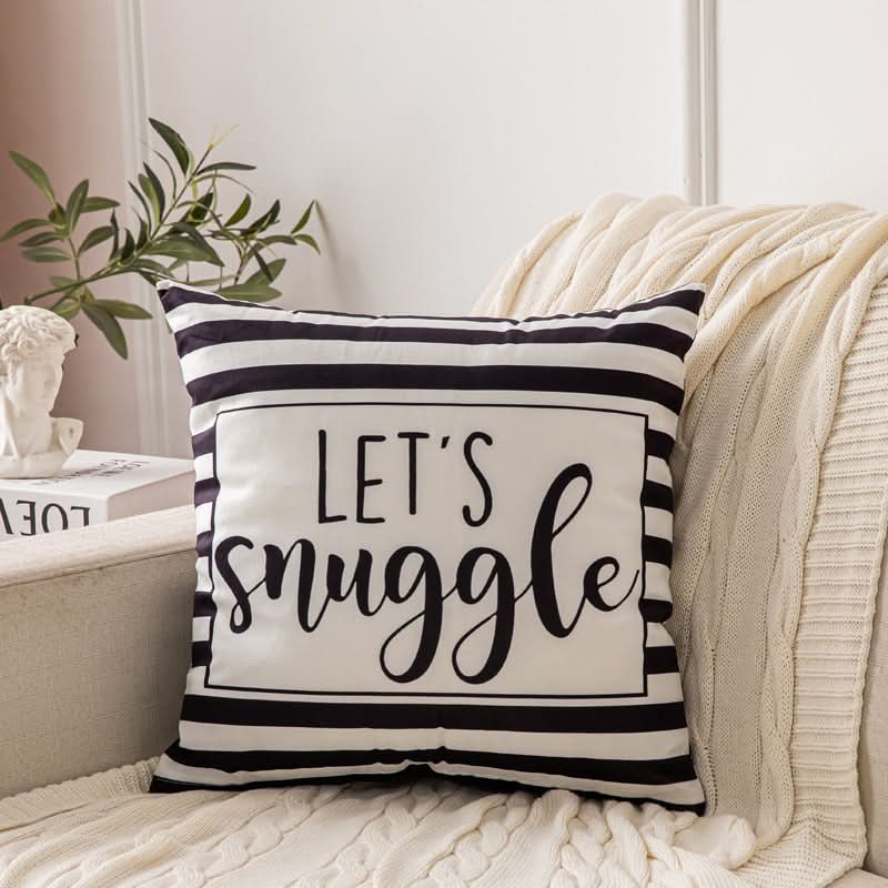 Double-Sided Short Plush Geometric Pillow Covers (Set of 2)
