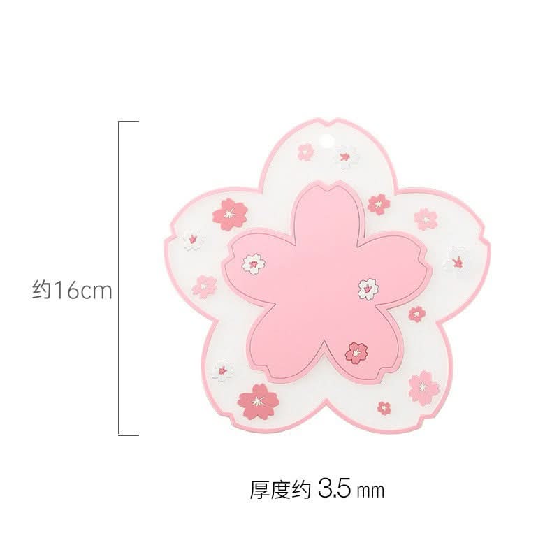 Floral PVC Heat-Resistant Mats – For Hot Dishes, Bowls & Pots (Pack of 2)