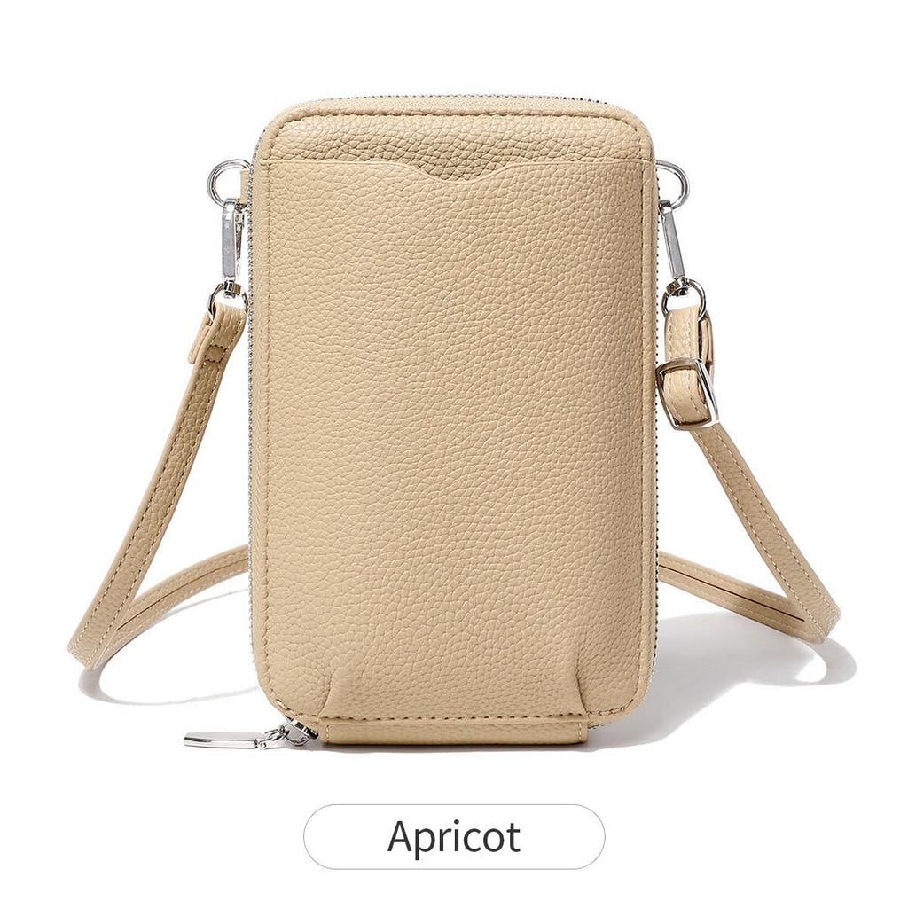 Women's Crossbody Phone Bag – Lychee Pattern PU Leather Daily Shoulder Bag