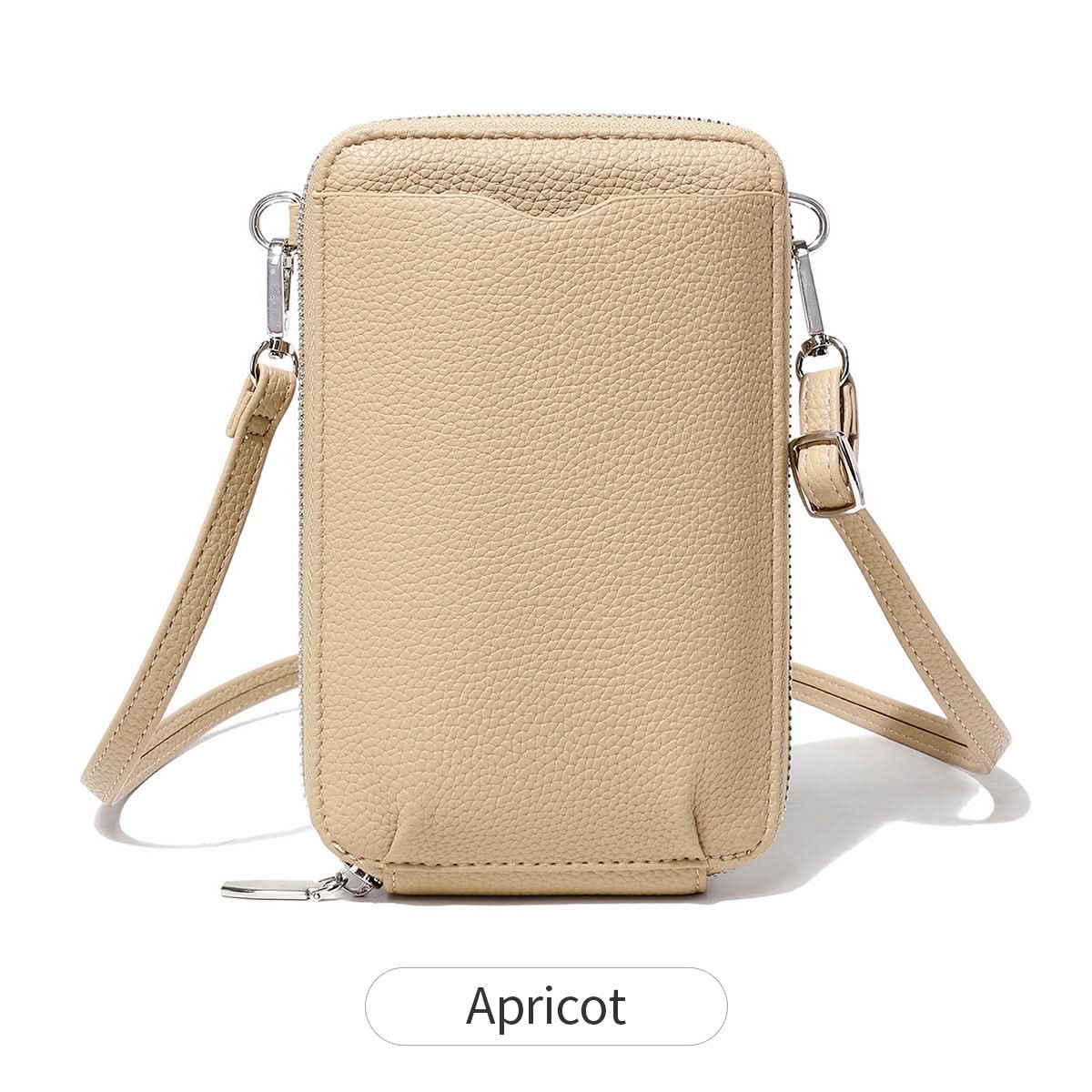 Women's Crossbody Phone Bag – Lychee Pattern PU Leather Daily Shoulder Bag