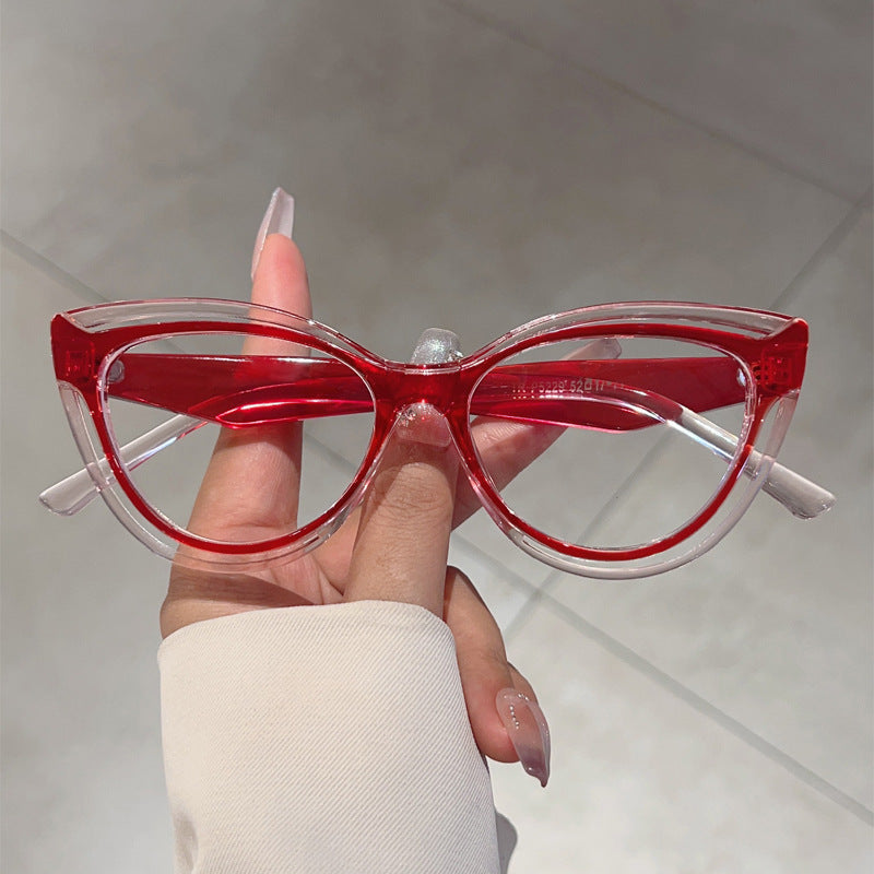 Cat-Eye Anti-Blue Light Glasses – TR90 Full Frame Comic Style Eyewear for Adults