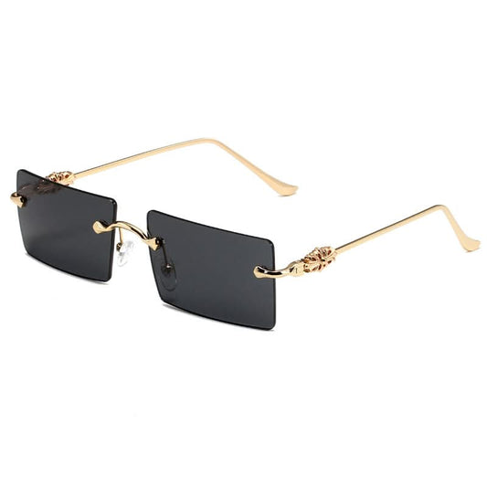 Women's Frameless Square Sunglasses – UV400 Japanese Style Resin Lenses