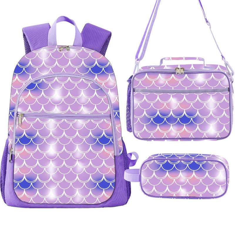 Cute Kids School Backpack Set – Oxford Cloth School Bag with Lunch Bag & Pencil Case (3-piece)