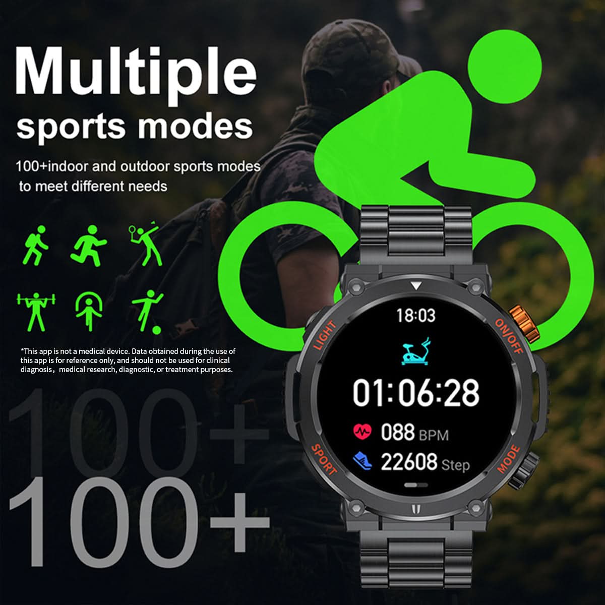 Round Dial Smartwatch for Men – Bluetooth Call, Heart Rate & Blood Pressure Monitor
