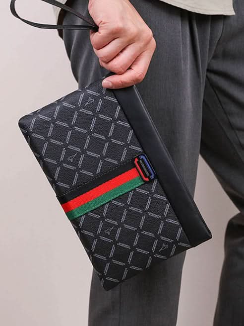 Men’s PU Leather Clutch Bag – Large Capacity Handbag for Business & Daily Use