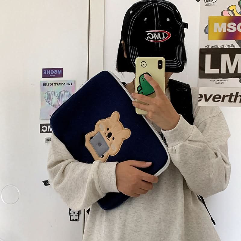 Cute Koala Embroidered Laptop Case