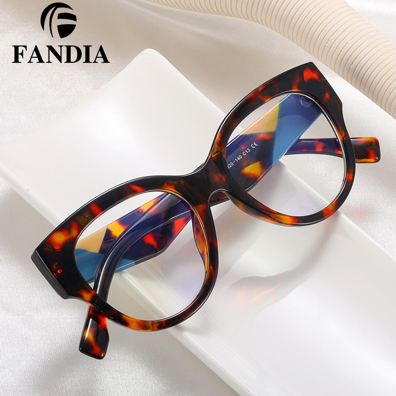 Retro Round Blue Light Glasses for Women – Large Frame Eyewear | Myopia-Ready