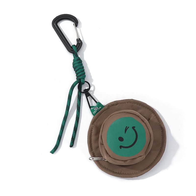 Mini Hat-Shaped Coin & Key Storage Bag – Candy Color Keychain Pouch