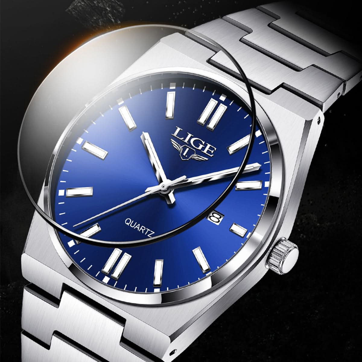 Men’s Business Quartz Watch – Luminous Dial, Multi-Function Calendar