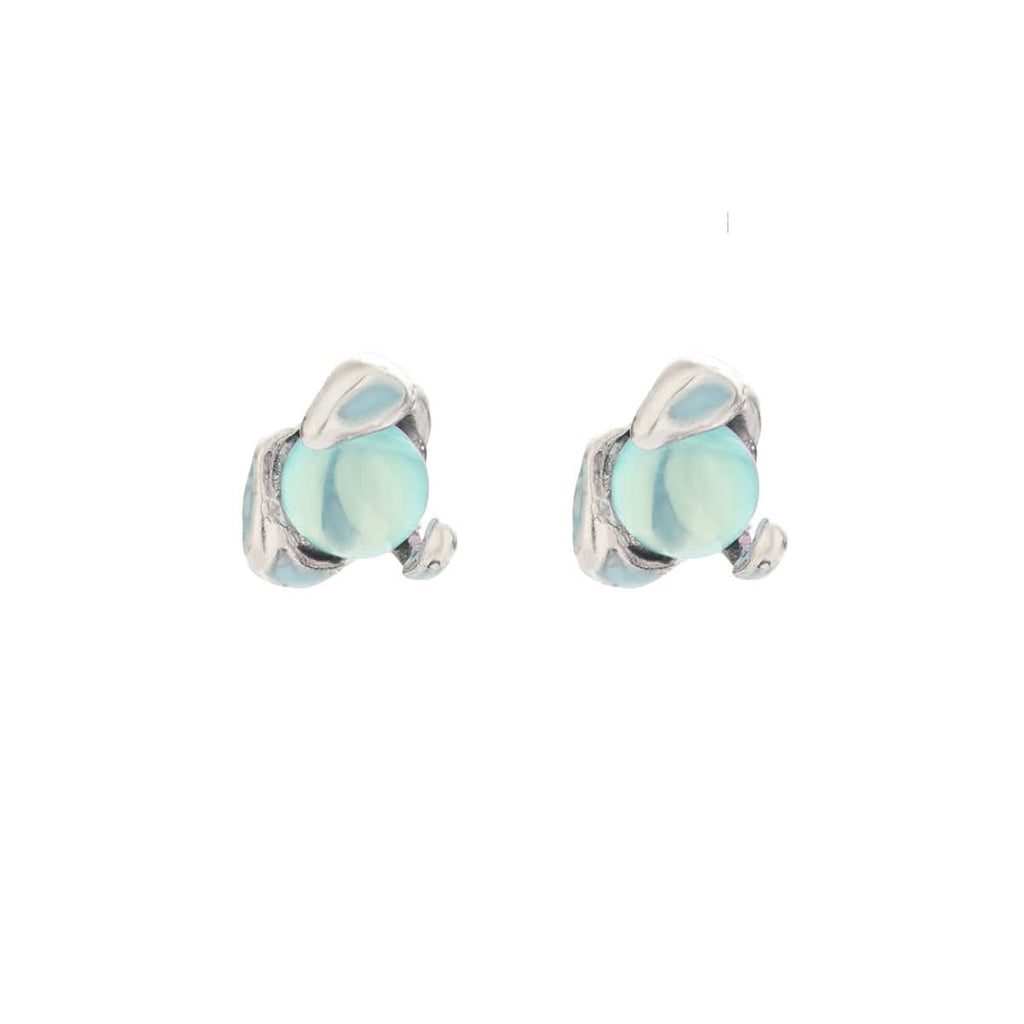 Trendy Medusa Ice Blue Eye Earrings for Men & Women - Fashionable