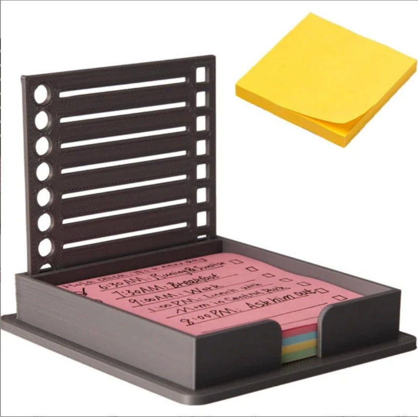 Sticky Note Template Box – ABS Desk Organizer with Post-It Notes, Office & School Supply