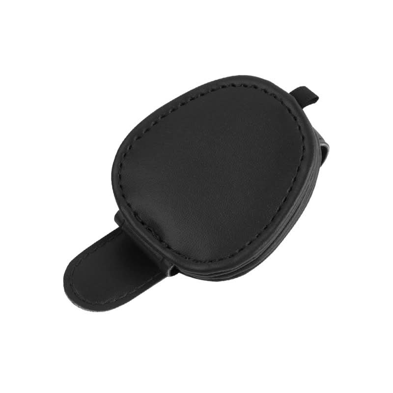 Leather Car Sun Visor Glasses Clip Holder – Oval Shape