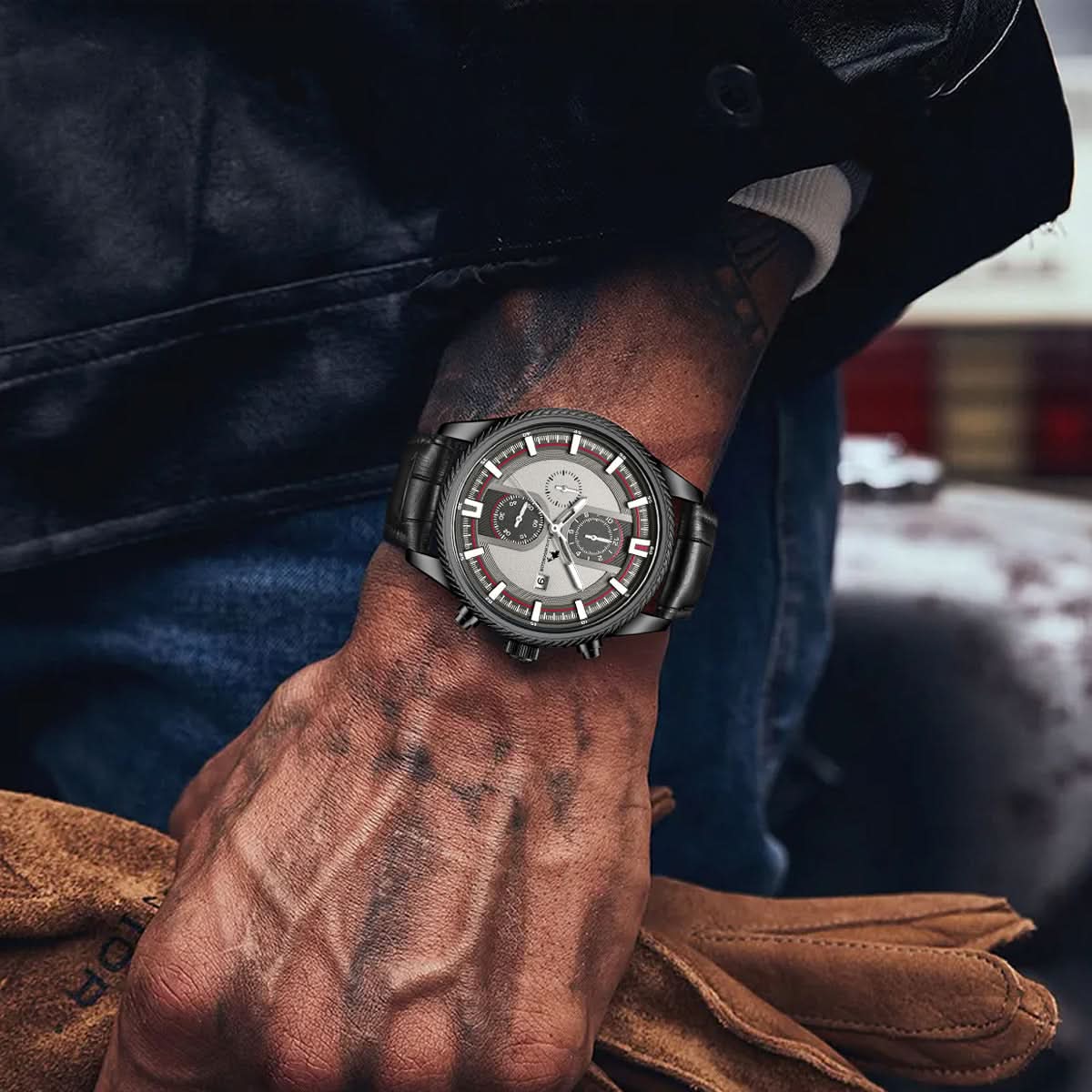 Men’s Classic Automatic Mechanical Watch – Luminous Dial & Calendar