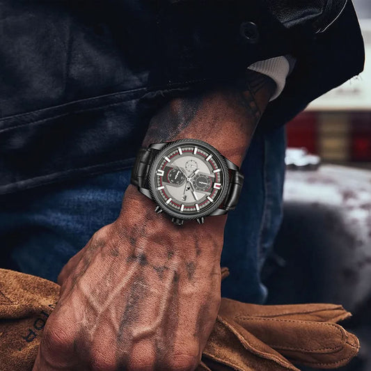 Men’s Classic Automatic Mechanical Watch – Luminous Dial & Calendar