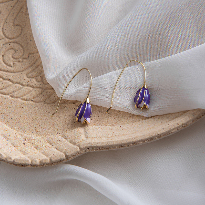 Tulip Flower Earrings for Women – Sweet Korean Retro Plant Jewelry
