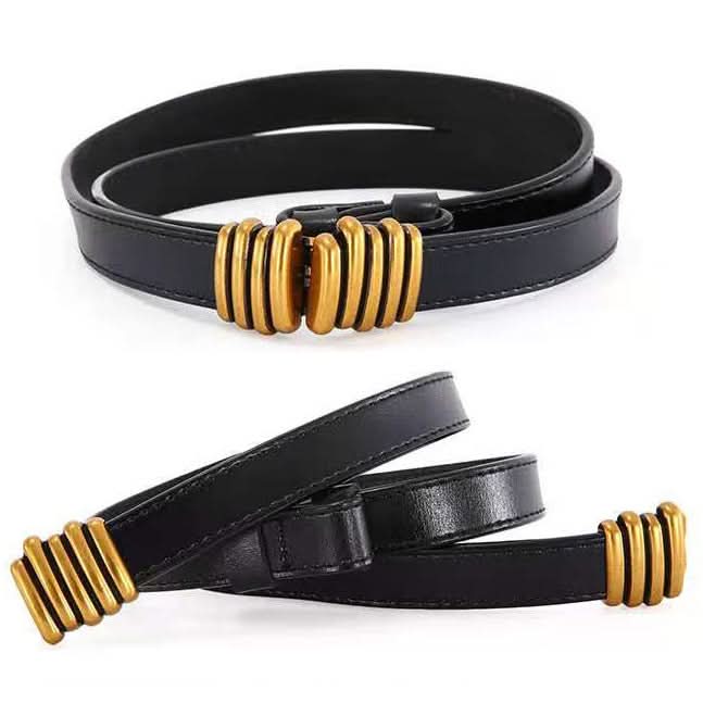 Women's Thin Leather Belt – Adjustable Waist Belt For Dresses, Coats & Sweaters
