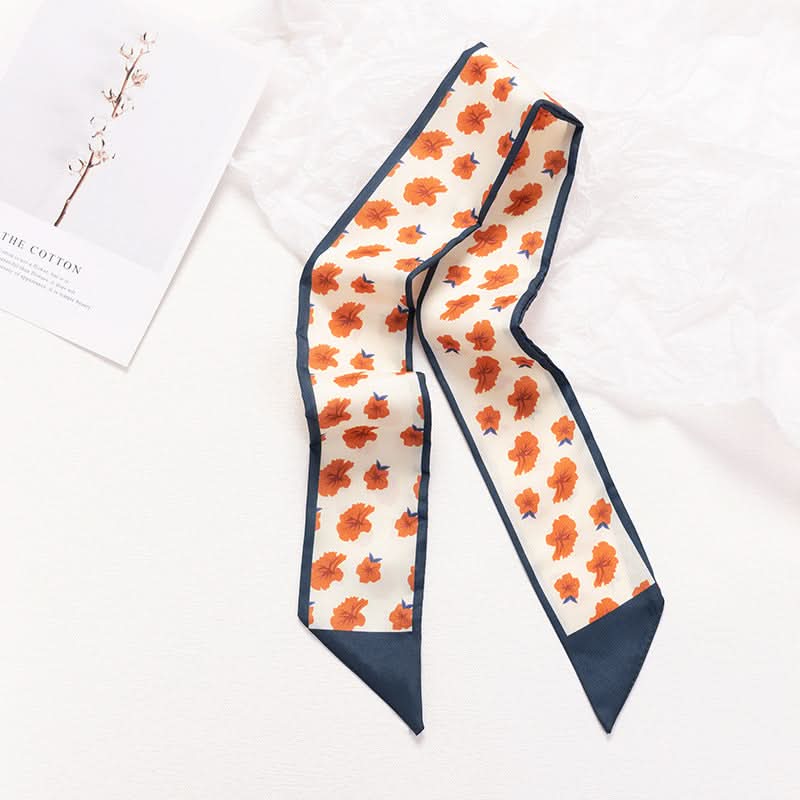Silk Scarf Ribbon Ponytail Bow - Letter Headband Accessory (Set of 2pcs.)