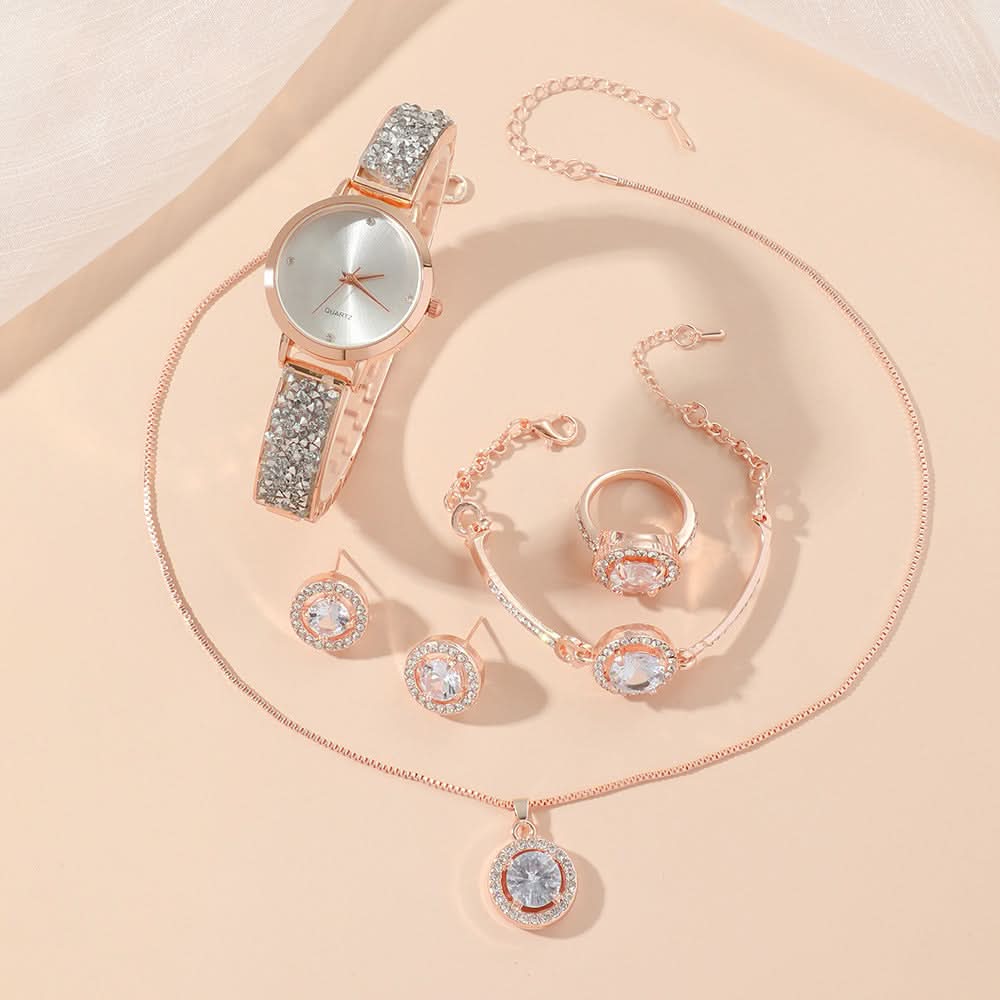 Luxury Starry Sky Diamond Quartz Watch Set –For Women’s