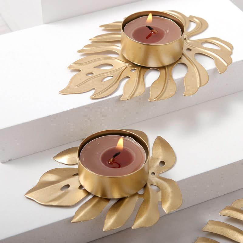Creative Metal Candlestick & Aromatherapy Candle Cup - Square Dinner Props