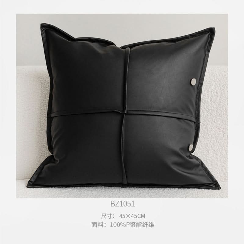 High-End Light Luxury Modern Leather Pillow Cover