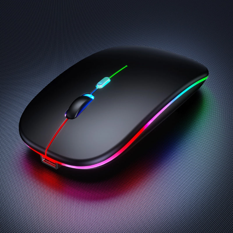 Dual-Mode Wireless Rechargeable Mouse – Bluetooth & 2.4G, Silent Click, 1600 DPI