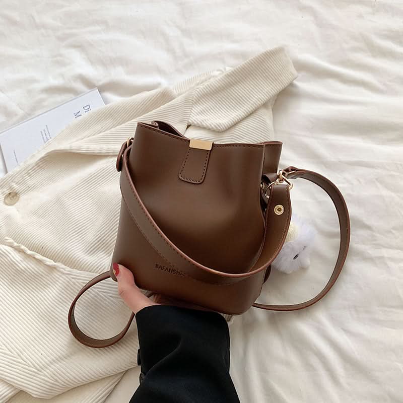 Retro Bucket Shoulder Bag for Women – Fashionable Crossbody Bag