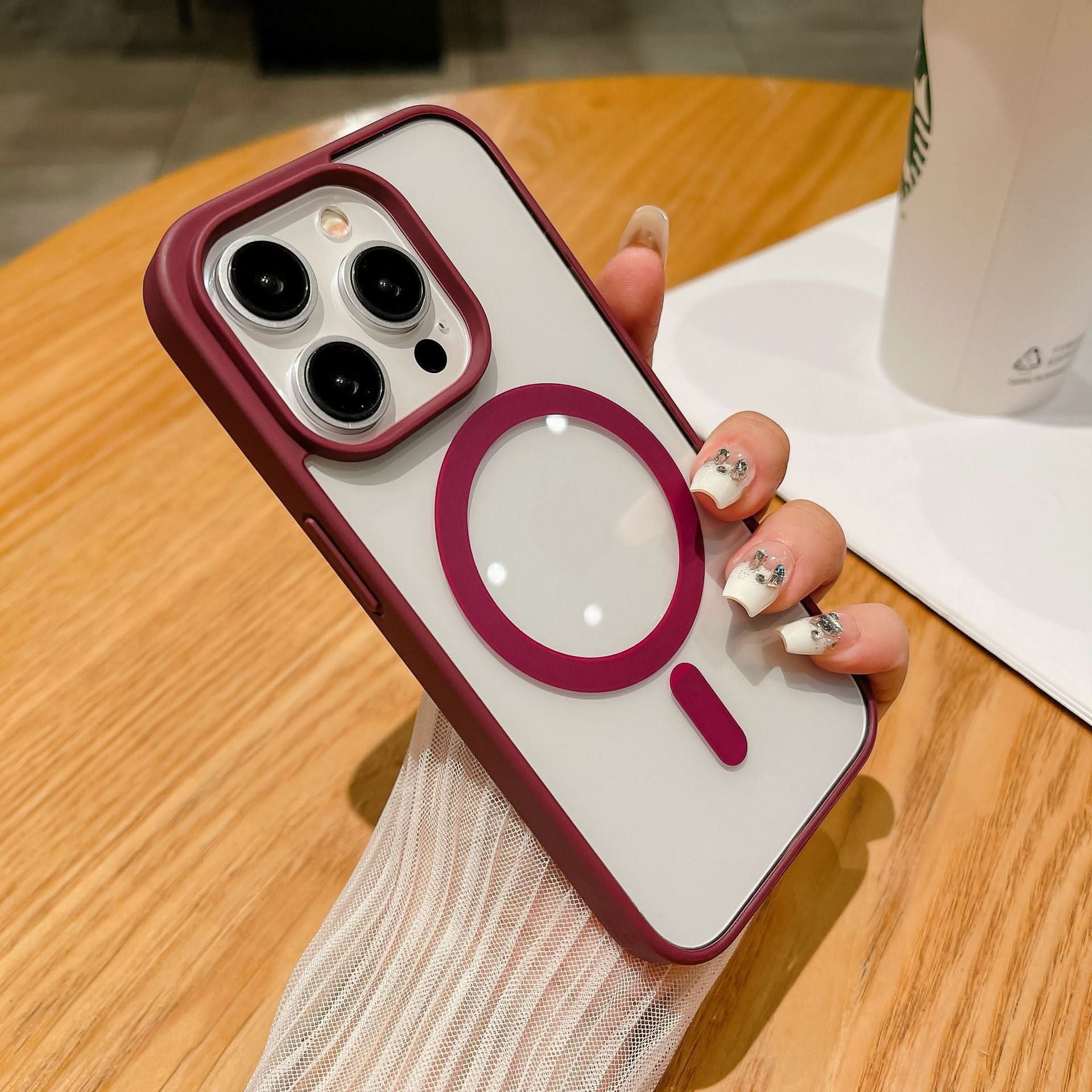 Magnetic Transparent iPhone Case, Frosted Protection