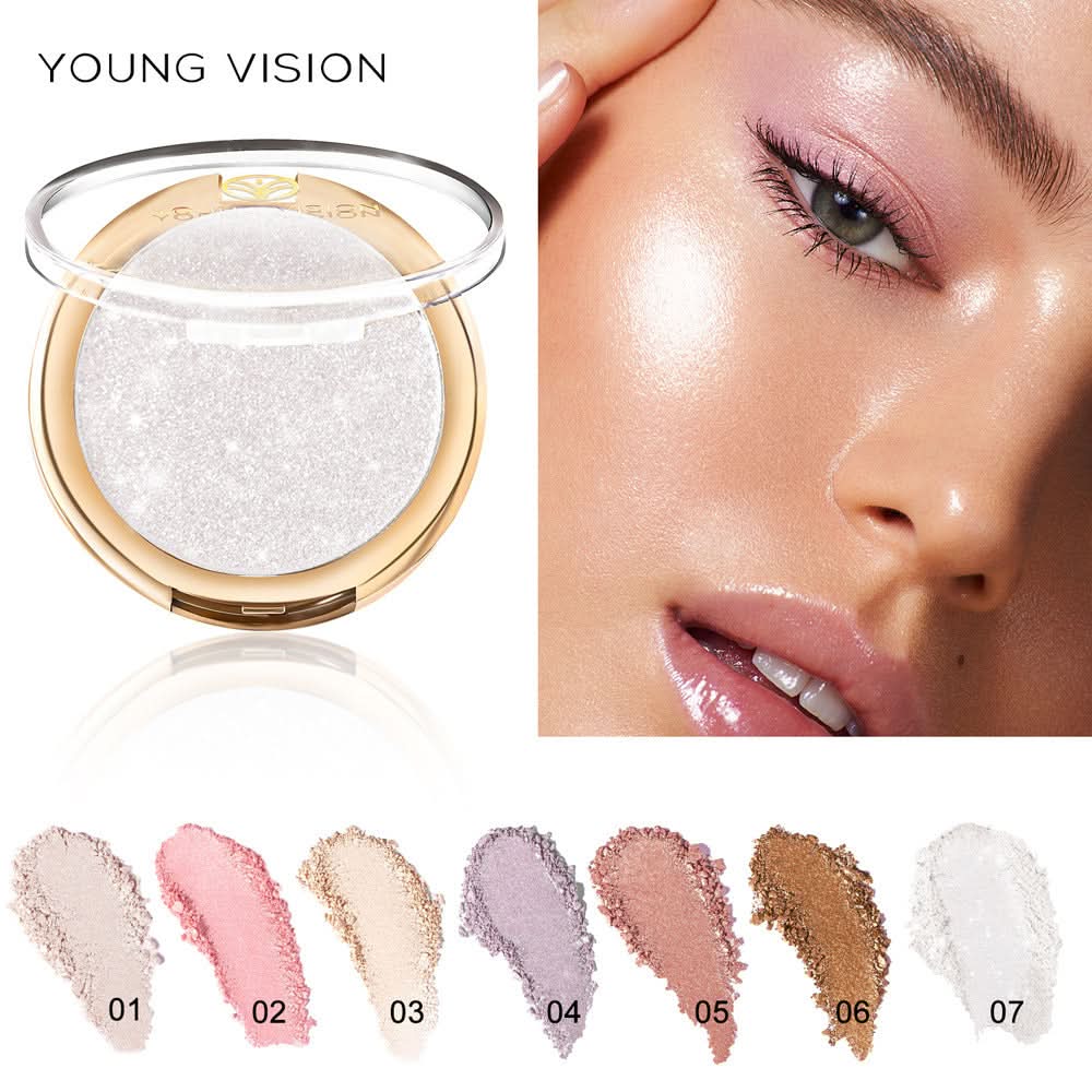 YOUNG VISION Baked Highlighter Powder – Brightening & Contouring, Polarized Glow