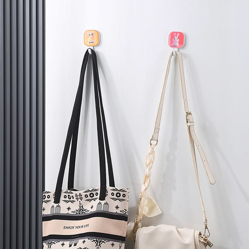 4-Pack Punch-Free Cartoon Wall Hooks