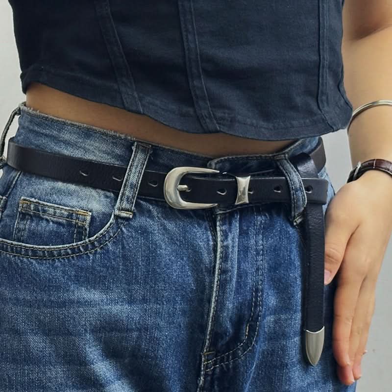 Women's Retro Slim Leather Belt – Waist Belt for Jeans & Dresses