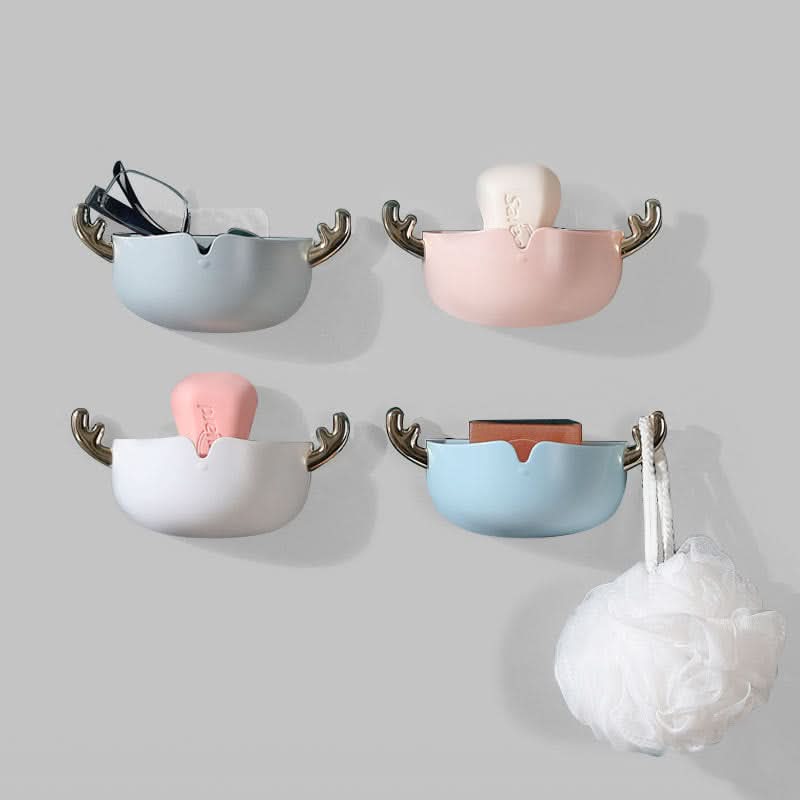 Wall-Mounted Soap Holder – Self-Draining Soap Box with Seamless Adhesive
