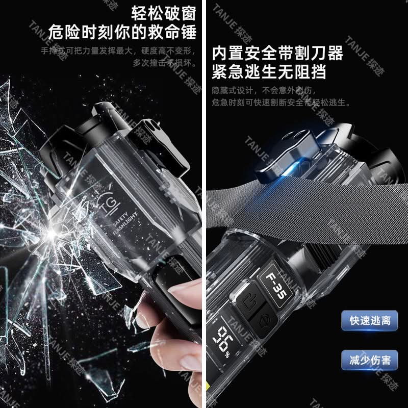 Rechargeable Multi-Tool Flashlight with Speaker & Knife