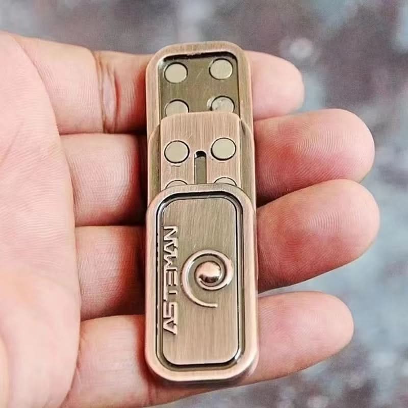 Bronze Magnetic Push Card Fidget Toy – EDC Decompression Coin Slider