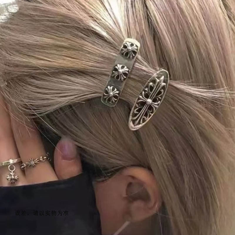Retro Metal Hair Clips – Plated Duckbill Bang Clips for Women (Pack of 2)