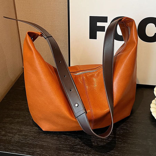 Women's Fashionable Leather Tote Bag – Trendy Shoulder Bag for Work & Daily Use