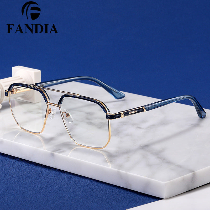 Men’s Square Anti-Blue Light Glasses – Business Style Full Frame Eyewear