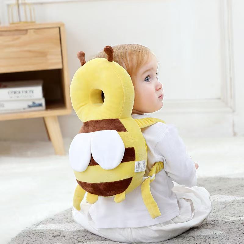 Baby Head Protection Pillow – Anti-Fall Infant Headrest with Soft Crystal Fleece