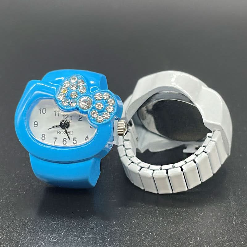 Women's Diamond Ring Watch – Elegant Quartz Finger Watch