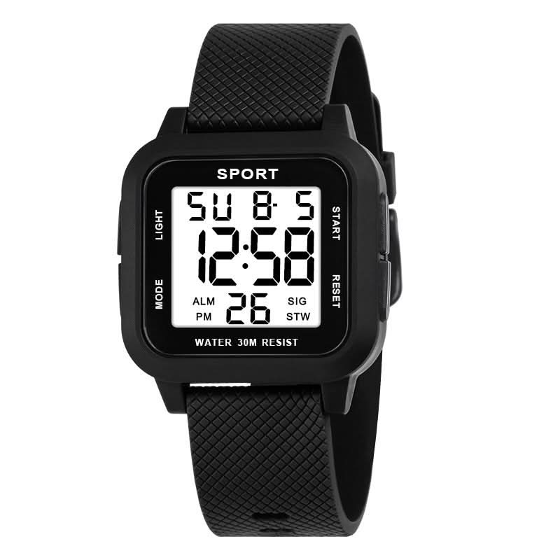 Men’s Casual Square Digital Sports Watch – Multi-Function, Alarm, Stopwatch