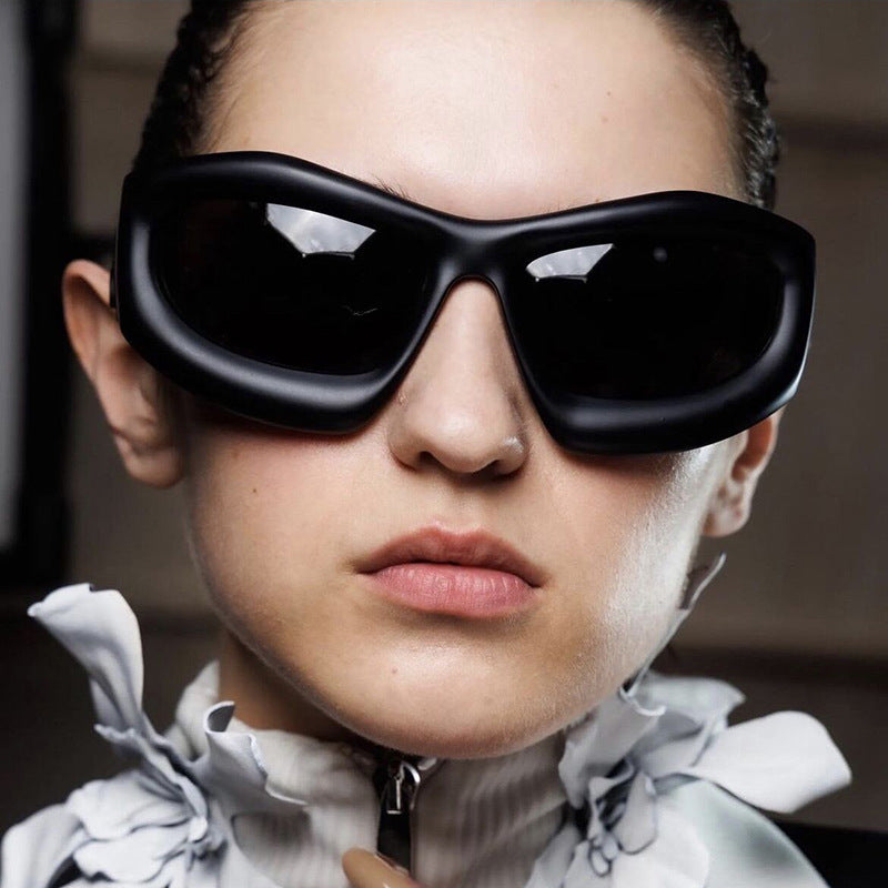 [Quantum] Chrome Oversized Sunglasses