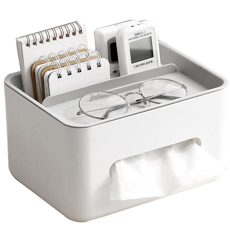 Modern Tissue Box with Remote Control Storage – Multi-Purpose