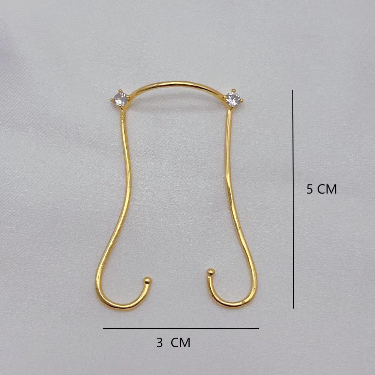Gold Geometric Nose Clip, Cyberpunk Punk Jewelry